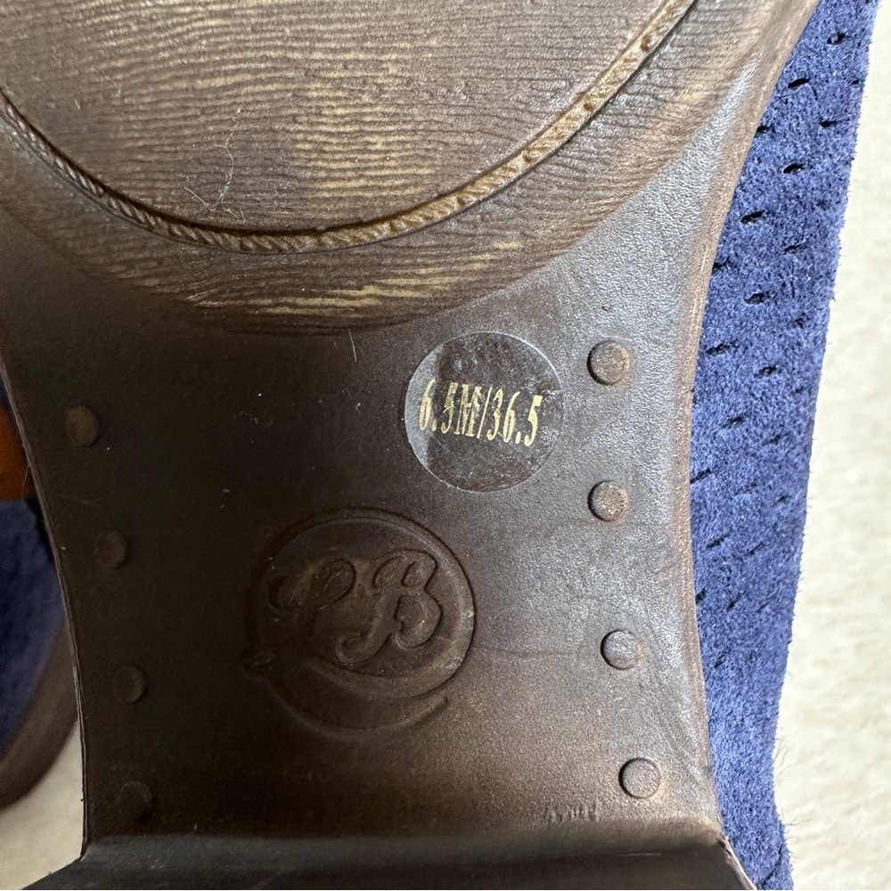 Lucky Brand Women’s Balei Heel Ankle Blue Leather Bootie Size 6.5 - Picture 10 of 14